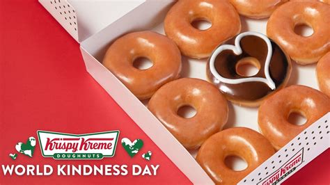 INDIANAPOLIS — Krispy Kreme will give away one dozen donuts, with no purchase necessary, to the first 500 people in celebration of World Kindness Day on Monday, Nov. 13. “World Kindness Day is ...